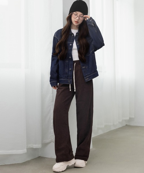 DAY CLOSET（デイ クローゼット）の「美シルエットを作るフロント立体仕立て。長袖ヨーク切り替えカジュアルデニムジャケット レディース（デニムジャケット・レディース・ブルー/ネイビー/インディゴブルー・L/M）」の9枚目の写真