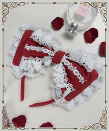 MAISON SELECT（メゾンセレクト）の「11D4-TJ 2WAY 取り外し可 フリルリボンカチューシャ クラシカルロリィタ 甘ロリ 小顔（カチューシャ）」