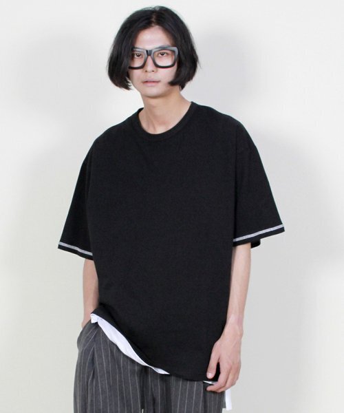 DEMARC(ドゥマーク)の「オーバーサイズ半袖ステッチポイントTシャツブラック(Tシャツ/カットソー・メンズ・その他・LARGE/MEDIUM)」の6枚目の写真