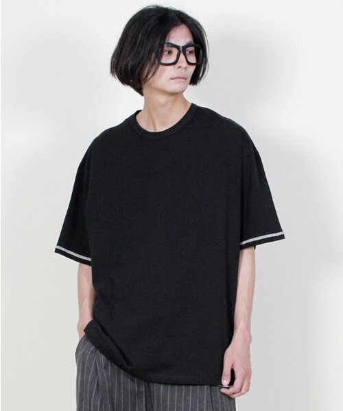 DEMARC(ドゥマーク)の「オーバーサイズ半袖ステッチポイントTシャツブラック(Tシャツ/カットソー・メンズ・その他・LARGE/MEDIUM)」の7枚目の写真