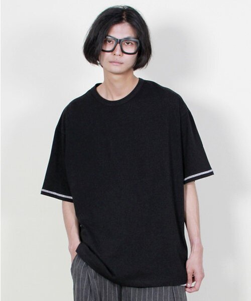 DEMARC(ドゥマーク)の「オーバーサイズ半袖ステッチポイントTシャツブラック(Tシャツ/カットソー・メンズ・その他・LARGE/MEDIUM)」の8枚目の写真