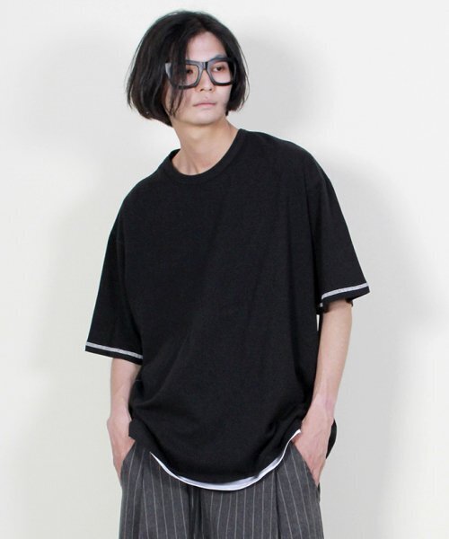 DEMARC(ドゥマーク)の「オーバーサイズ半袖ステッチポイントTシャツブラック(Tシャツ/カットソー・メンズ・その他・LARGE/MEDIUM)」の9枚目の写真