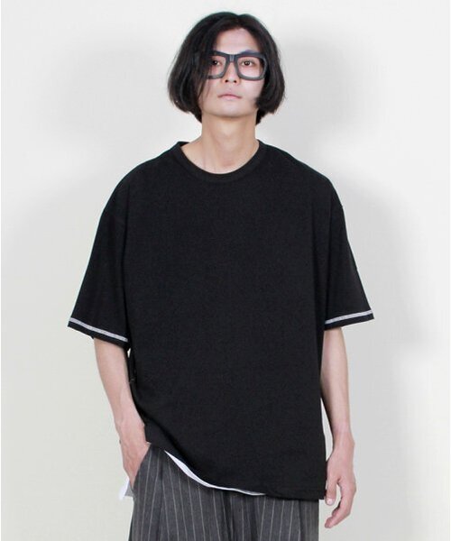 DEMARC(ドゥマーク)の「オーバーサイズ半袖ステッチポイントTシャツブラック(Tシャツ/カットソー・メンズ・その他・LARGE/MEDIUM)」の10枚目の写真