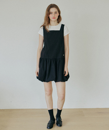 YUPPE（ヨッペ）の「BALOON SHIRRING ONEPIECE_BLACK（ワンピース）」