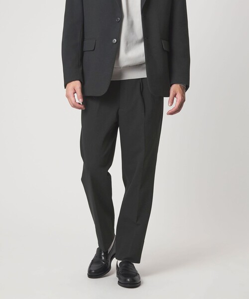 A+ ジャージツイル リラックス イージー 1プリーツ スラックス