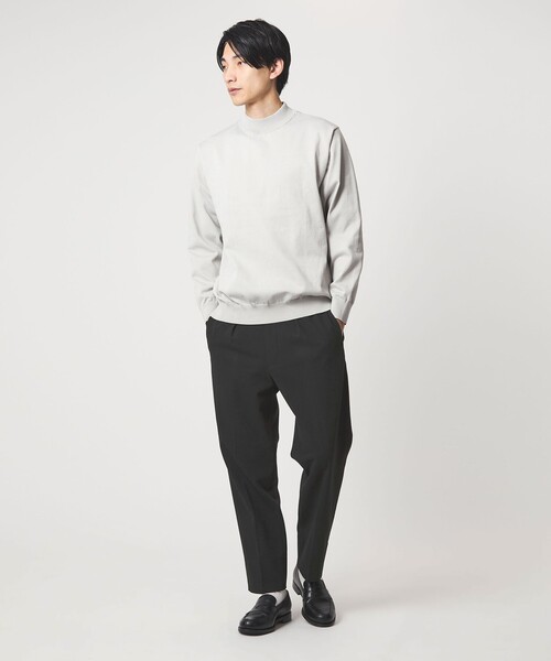 A+ ジャージツイル リラックス イージー 1プリーツ スラックス