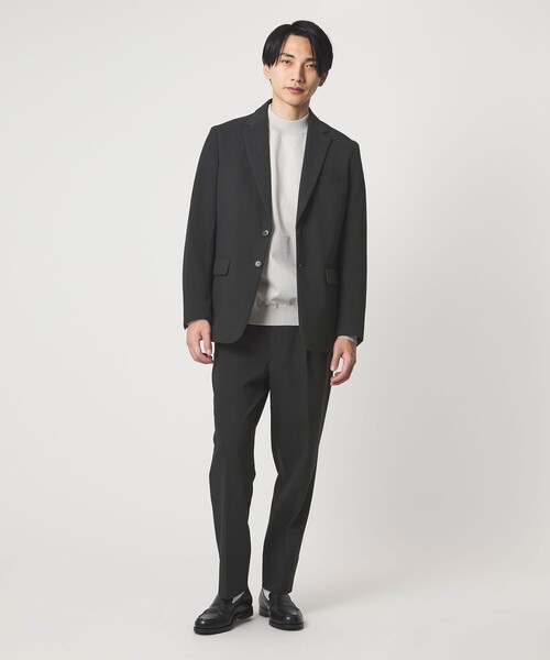 green label relaxing（グリーンレーベルリラクシング）の「A+ ジャージツイル リラックス イージー 1プリーツ スラックス -ウォッシャブル・ストレッチ-（スラックス・メンズ・グレー系/ブラック・S/L/M/XL）」の22枚目の写真