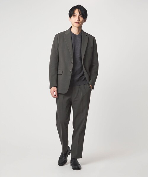 green label relaxing（グリーンレーベルリラクシング）の「A+ ジャージツイル リラックス イージー 1プリーツ スラックス -ウォッシャブル・ストレッチ-（スラックス・メンズ・グレー系/ブラック・S/L/M/XL）」の21枚目の写真