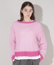 GEORGE'S | バイカラーモヘアニット(ニット/セーター)