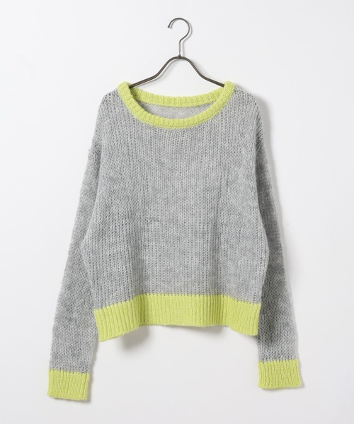 GEORGE'S（ジョージズ）の「バイカラーモヘアニット（ニット/セーター・レディース・グレー/ピンク/ミント・MEDIUM）」の16枚目の写真