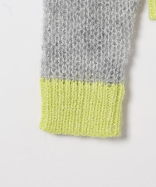 GEORGE'S（ジョージズ）の「バイカラーモヘアニット（ニット/セーター・レディース・グレー/ピンク/ミント・MEDIUM）」の5枚目の写真