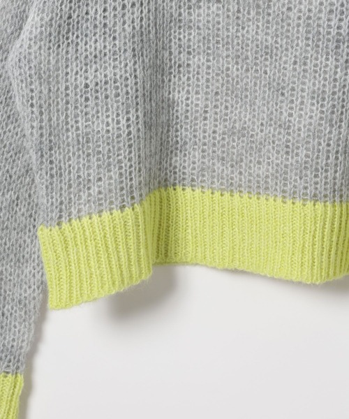 GEORGE'S（ジョージズ）の「バイカラーモヘアニット（ニット/セーター・レディース・グレー/ピンク/ミント・MEDIUM）」の6枚目の写真