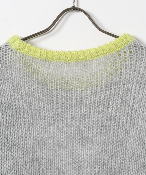GEORGE'S（ジョージズ）の「バイカラーモヘアニット（ニット/セーター・レディース・グレー/ピンク/ミント・MEDIUM）」の7枚目の写真