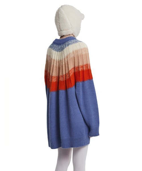 TRUNK PROJECT（トランクプロジェクト）の「Rainbow Cardigan_Blue（カーディガン/ボレロ・メンズ・ブルー・LARGE/SMALL/X-SMALL）」の2枚目の写真