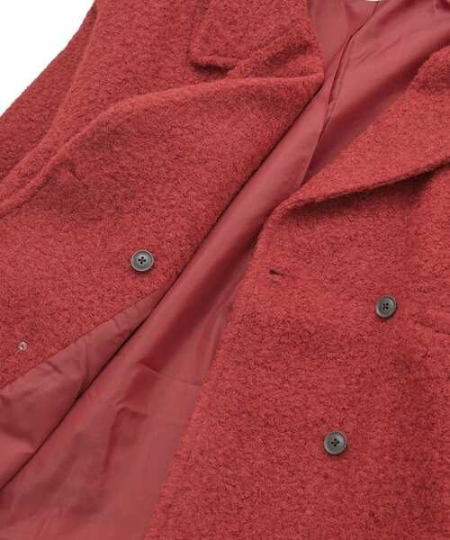 Green　Parks（グリーンパークス）の「ブークレPコート（ピーコート・レディース・モカ/ダークネイビー/レッド・FREE）」の15枚目の写真