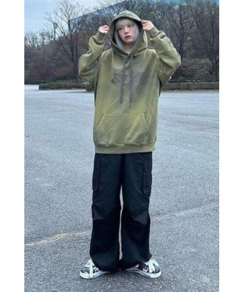 FDR(エフディーアール)の「Two Tone Garment Washed FDR Hood_Khaki(パーカー・メンズ・その他・SMALL)」の6枚目の写真