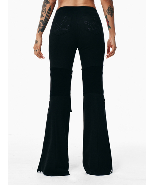 YEEL（ワイイーイーエル）の「KNIT TRIM BOOTCUT PANTS BLACK（その他パンツ・レディース・その他・MEDIUM/SMALL）」の3枚目の写真