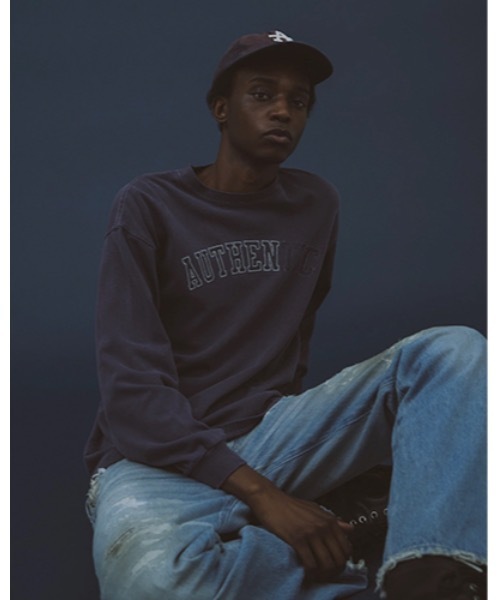AUTHEN(オーセン)の「【AUTHEN】オーセン/ LS ヘビーウェイト アスレチック Tシャツ(Tシャツ/カットソー・メンズ・ベージュ系その他/ブラック/パープル・LARGE/MEDIUM/SMALL)」の1枚目の写真