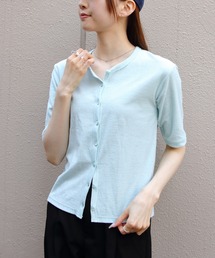 THE SHINZONE（ザ　シンゾーン）の「THE SHINZONE/シンゾーン　パイルハーフスリーブカーディガン　PILE HALF SLEEVE CARDIGAN　26MMSCU03（カーディガン/ボレロ）」