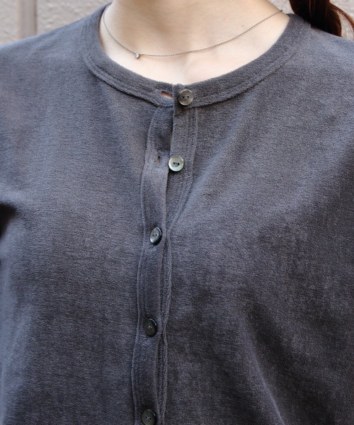 THE SHINZONE(ザ シンゾーン)の「THE SHINZONE/シンゾーン パイルハーフスリーブカーディガン PILE HALF SLEEVE CARDIGAN 26MMSCU03(カーディガン/ボレロ・レディース・ブルー/グレー/ブラック・FREE)」の5枚目の写真