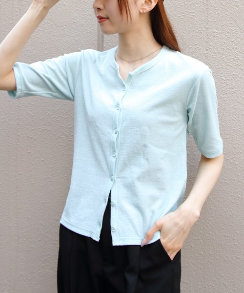 THE SHINZONE(ザ シンゾーン)の「THE SHINZONE/シンゾーン パイルハーフスリーブカーディガン PILE HALF SLEEVE CARDIGAN 26MMSCU03(カーディガン/ボレロ・レディース・ブルー/グレー/ブラック・FREE)」の16枚目の写真