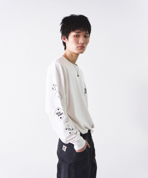 CONECTX（コネクト エックス）の「Graphic Cotton Long Sleeve, White（Tシャツ/カットソー）」