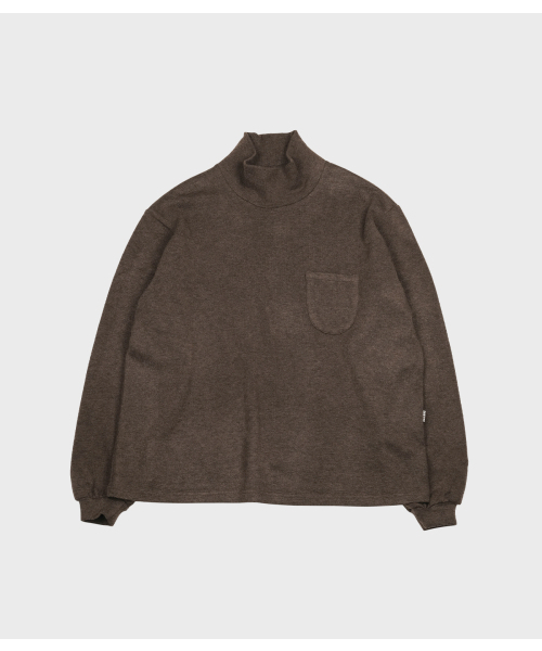 MMOGARDEN（エメモガーデン）の「mock neck pocket knit (3colors)（ニット/セーター・メンズ・ライトグレー/ブルー/ブラウン・1/3）」の4枚目の写真