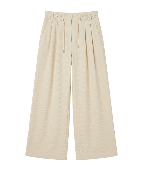 MOIREMOA(モアレモア)の「String Corduroy Pants-ivory(その他パンツ・レディース・アイボリー・FREE)」の1枚目の写真