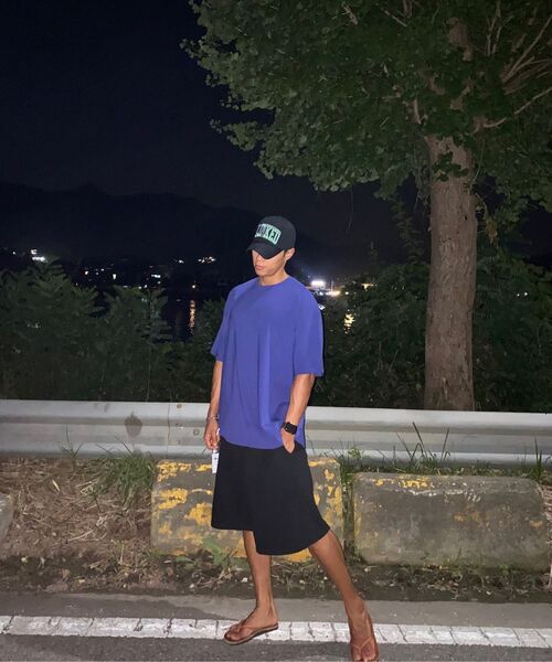 BATIP(バティップ)の「スーピマ無地セミオーバー半袖Tシャツブルー(Tシャツ/カットソー・メンズ・その他・MEDIUM/LARGE/X-LARGE/XX-LARGE)」の10枚目の写真