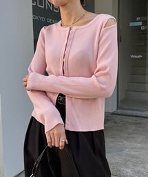 CAPRICIEUX LE'MAGE | 肩開きセッパボタンカーディガン(カーディガン/ボレロ)