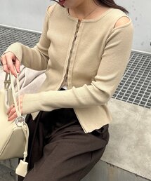 CAPRICIEUX LE'MAGE | 肩開きセッパボタンカーディガン(カーディガン/ボレロ)