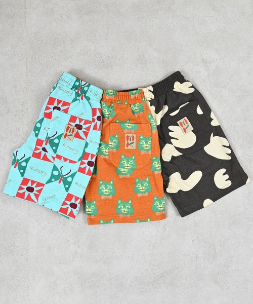 MARKEY'S（マーキーズ）の「ソウガラミニウラケワイドタックハーフパンツ（その他パンツ・キッズ・ブラック系その他/オレンジ系その他/ブルー系その他・80/90/100/110/120/130/140/150）」の4枚目の写真