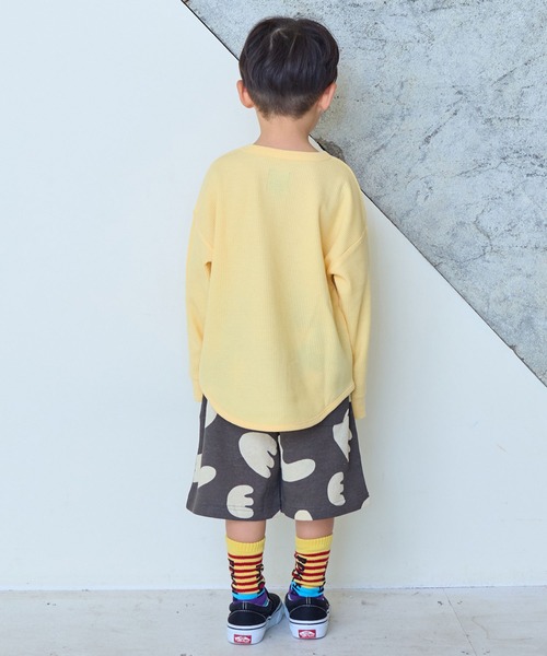 MARKEY'S（マーキーズ）の「ソウガラミニウラケワイドタックハーフパンツ（その他パンツ・キッズ・ブラック系その他/オレンジ系その他/ブルー系その他・80/90/100/110/120/130/140/150）」の12枚目の写真