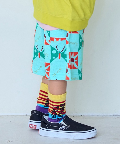 MARKEY'S（マーキーズ）の「ソウガラミニウラケワイドタックハーフパンツ（その他パンツ・キッズ・ブラック系その他/オレンジ系その他/ブルー系その他・80/90/100/110/120/130/140/150）」の6枚目の写真