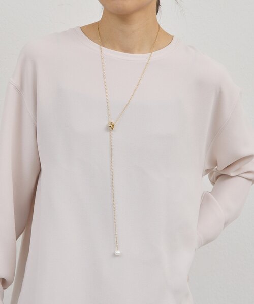 GALLARDAGALANTE（ガリャルダガランテ）の「パールメタルブロックネックレス（リング・レディース・ゴールド・FREE）」の2枚目の写真