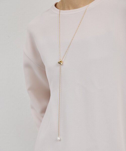 GALLARDAGALANTE（ガリャルダガランテ）の「パールメタルブロックネックレス（リング・レディース・ゴールド・FREE）」の4枚目の写真