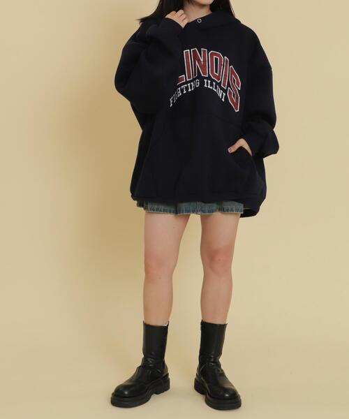 WOND(ウォンド)の「WOND/Illinoisビッグパーカー(パーカー・レディース・ネイビー/杢グレー・FREE)」の13枚目の写真