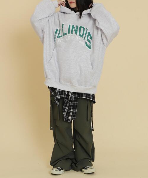 WOND(ウォンド)の「WOND/Illinoisビッグパーカー(パーカー・レディース・ネイビー/杢グレー・FREE)」の12枚目の写真