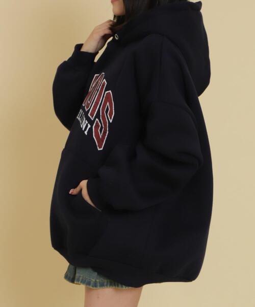 WOND(ウォンド)の「WOND/Illinoisビッグパーカー(パーカー・レディース・ネイビー/杢グレー・FREE)」の18枚目の写真