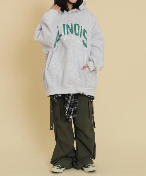WOND(ウォンド)の「WOND/Illinoisビッグパーカー(パーカー・レディース・ネイビー/杢グレー・FREE)」の16枚目の写真