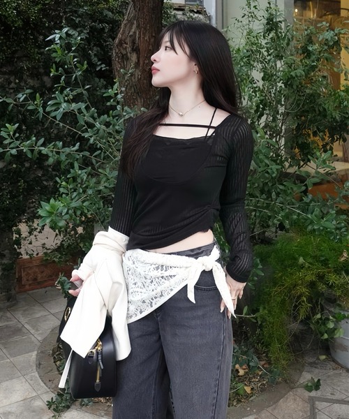 2way layered tops ツーウェイレイヤードトップス　SENEE 2way layered tops（ツーウェイレイヤードトップス）（Tシャツ