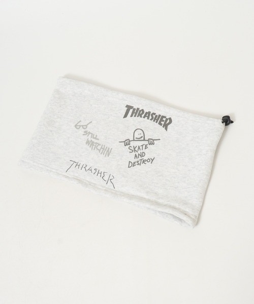 THRASHER(スラッシャー)の「THRASHER マルチロゴ スウェット ネックウォーマー ネックカバー 男女兼用(ネックウォーマー/スヌード・メンズ・チャコール/ブラック/グレー・FREE)」の11枚目の写真