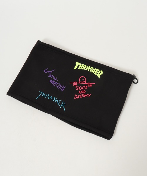 THRASHER(スラッシャー)の「THRASHER マルチロゴ スウェット ネックウォーマー ネックカバー 男女兼用(ネックウォーマー/スヌード・メンズ・チャコール/ブラック/グレー・FREE)」の14枚目の写真
