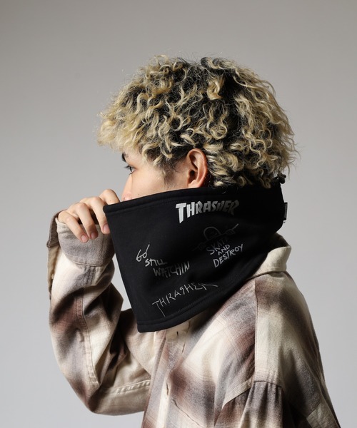 THRASHER(スラッシャー)の「THRASHER マルチロゴ スウェット ネックウォーマー ネックカバー 男女兼用(ネックウォーマー/スヌード・メンズ・チャコール/ブラック/グレー・FREE)」の17枚目の写真
