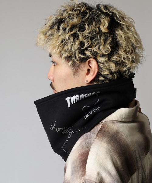 THRASHER(スラッシャー)の「THRASHER マルチロゴ スウェット ネックウォーマー ネックカバー 男女兼用(ネックウォーマー/スヌード・メンズ・チャコール/ブラック/グレー・FREE)」の21枚目の写真