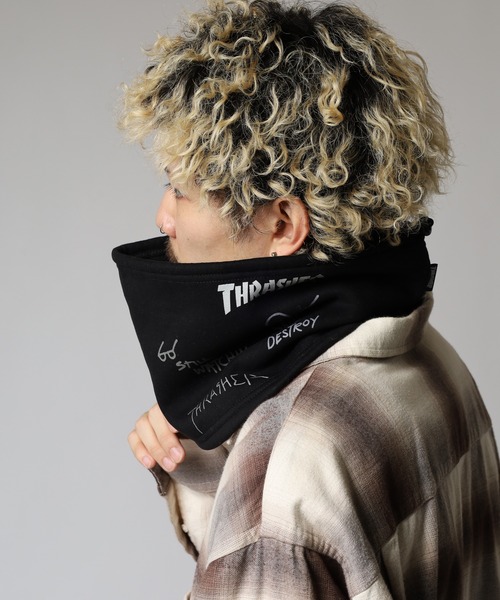 THRASHER(スラッシャー)の「THRASHER マルチロゴ スウェット ネックウォーマー ネックカバー 男女兼用(ネックウォーマー/スヌード・メンズ・チャコール/ブラック/グレー・FREE)」の10枚目の写真