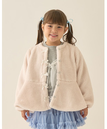 petit main（プティマイン）の「【Lycee mine バレエシリーズ】ノーカラーペプラムブルゾン（ブルゾン）」