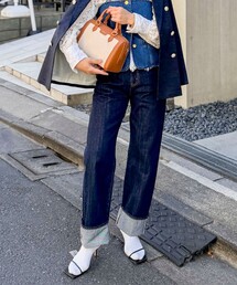 Rie Miller | 【RM denim】45th limited editionﾛｰﾙｱｯﾌﾟｽﾄﾚｰﾄﾃﾞﾆﾑ(ｾﾙﾋﾞｯﾁ)(デニムパンツ)