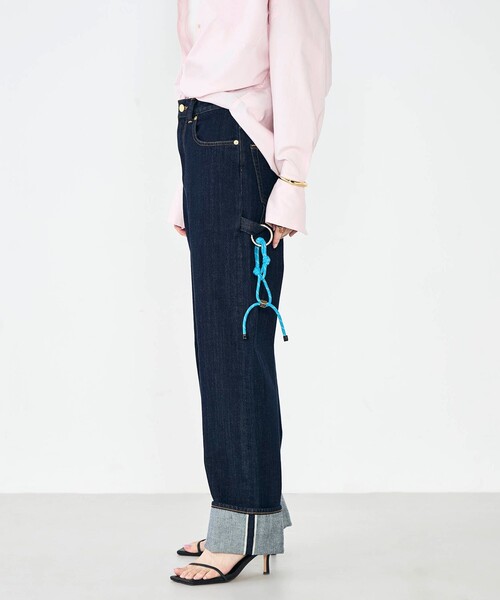 Rie Miller（リエミラー）の「【RM denim】45th limited editionﾛｰﾙｱｯﾌﾟｽﾄﾚｰﾄﾃﾞﾆﾑ(ｾﾙﾋﾞｯﾁ)（デニムパンツ・レディース・ネイビー・L/M/S/XS）」の10枚目の写真