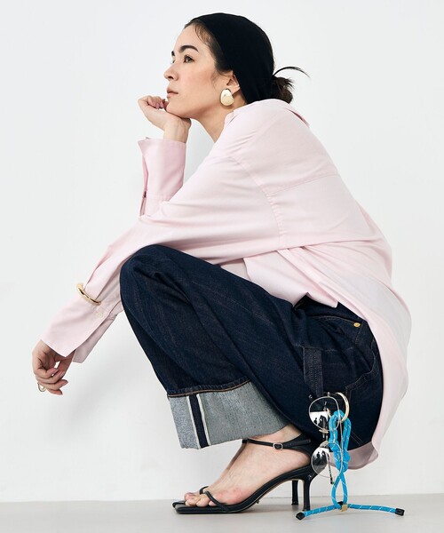Rie Miller（リエミラー）の「【RM denim】45th limited editionﾛｰﾙｱｯﾌﾟｽﾄﾚｰﾄﾃﾞﾆﾑ(ｾﾙﾋﾞｯﾁ)（デニムパンツ・レディース・ネイビー・L/M/S/XS）」の3枚目の写真